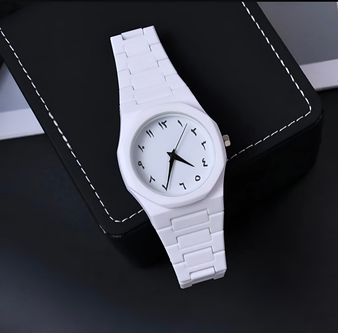 White Premium Arabic Aura Watch - Luxury Aura Watch
